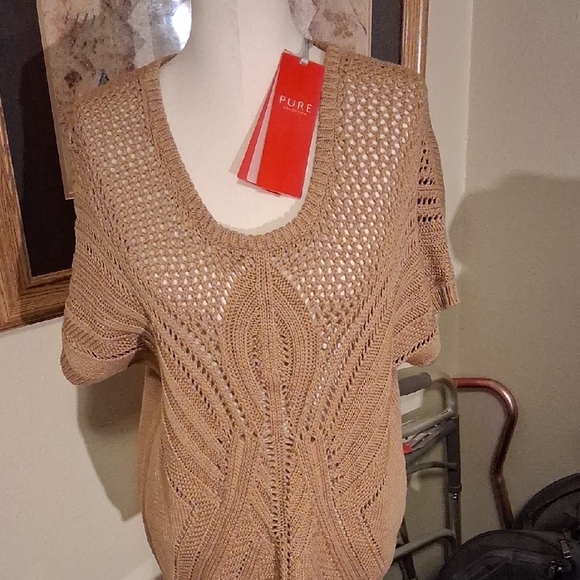 Pure Collection Textured Brown Sweater - Picture 1 of 3